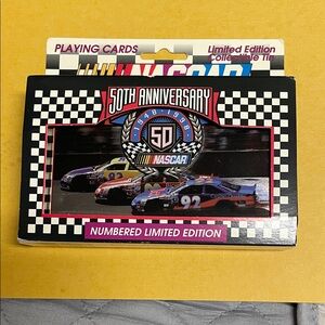 Nascar 50th Anniversary Playing Cards - Black, Red, Yellow